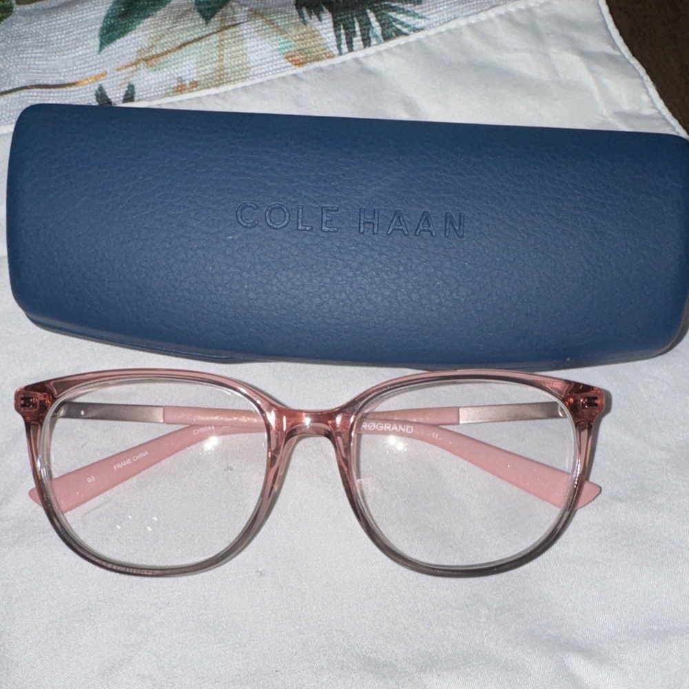 Cole Haan Blush Fade Eyeglasses with Blue Case